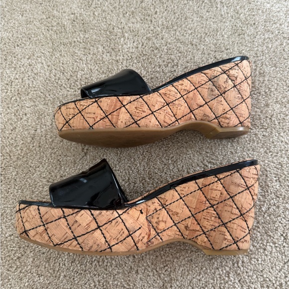 Chanel Black Wedge Sandals - Picture 3 of 5